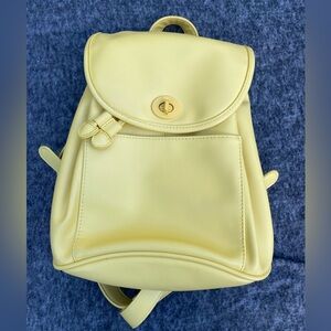 Urban Outfitters Yellow Mini Backpack Bag Purse Banana Lightweight Faux Leather